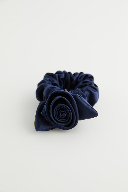 silk scrunchie 'Rosie-Blues'