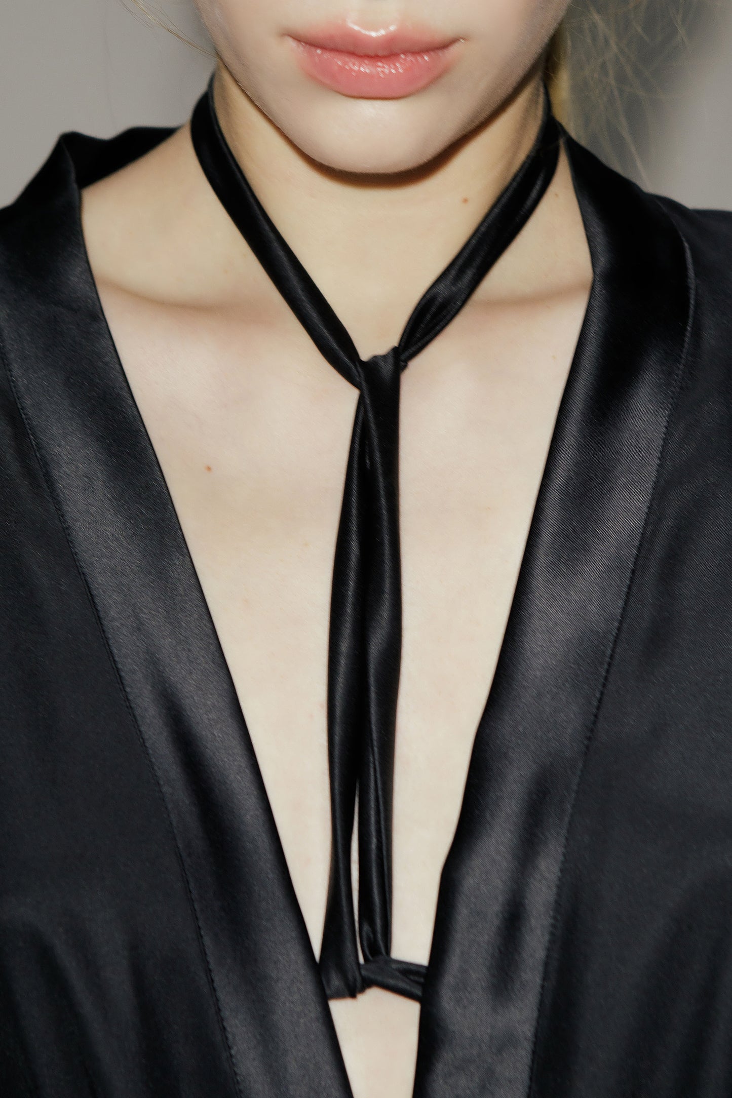 silk belt 'Melania' black