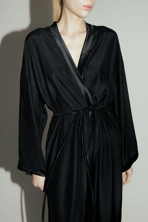 silk robe 'Melania' black