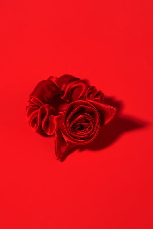 Silk scrunchie 'Rosie' Les Amours