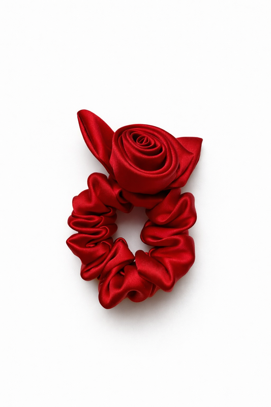 Silk scrunchie 'Rosie' Les Amours