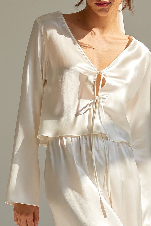 Silk blouse 'Bilquis' white