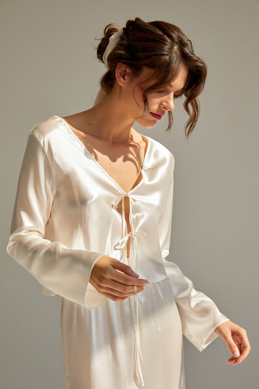 Silk blouse 'Bilquis' white