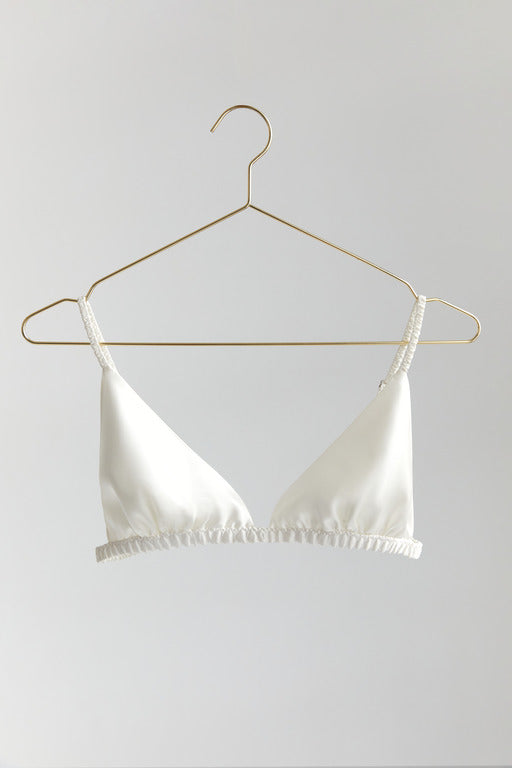 Silk Bra 'Jaya' white