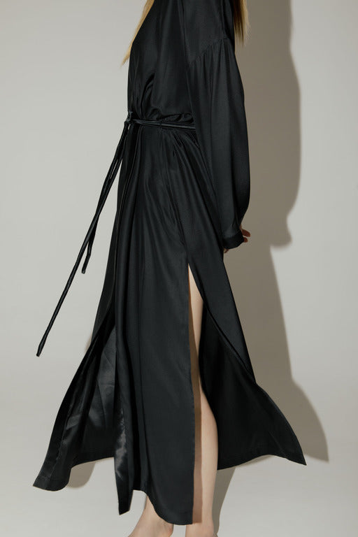 silk robe 'Melania' black