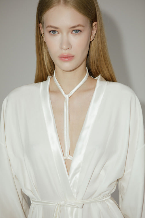 silk belt 'Melania' white