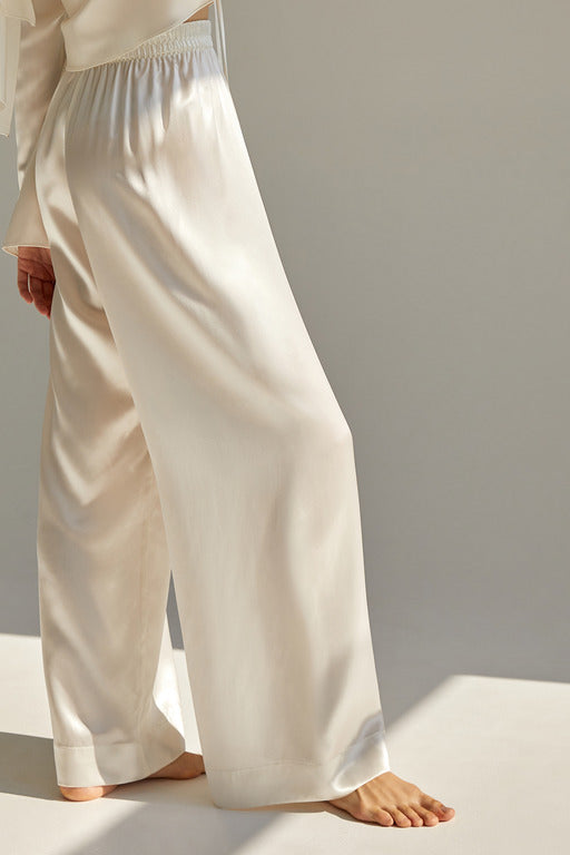 Silk Pants 'Laxmi' white